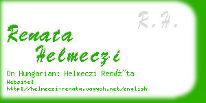 renata helmeczi business card